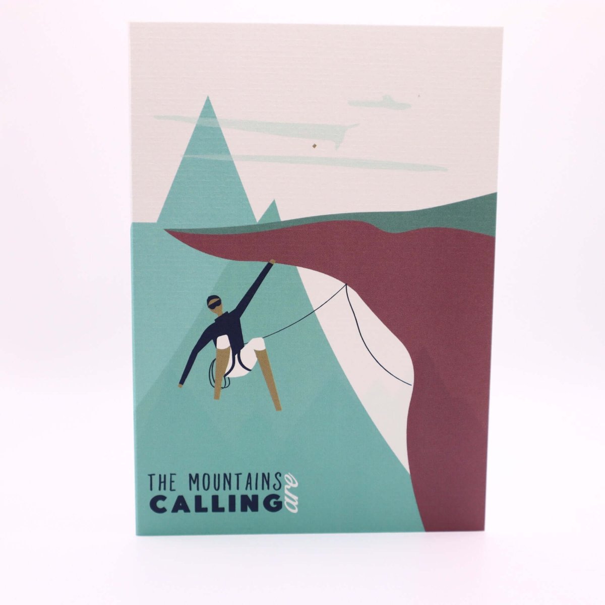 The Mountains are Calling "Rock Climbing" Greetings Card - Mustard and Gray Ltd