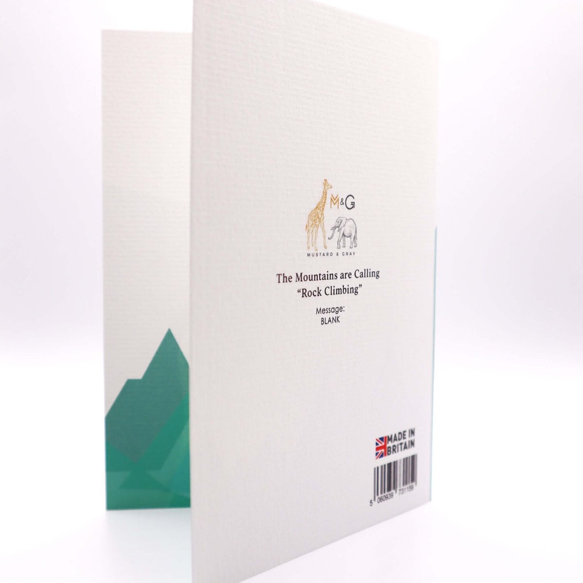 The Mountains are Calling "Rock Climbing" Greetings Card - Mustard and Gray Ltd