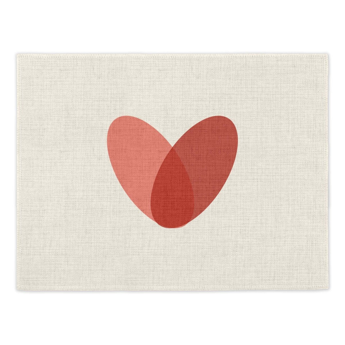 Toco Hearts Placemats (Set of Four) - Mustard and Gray Ltd