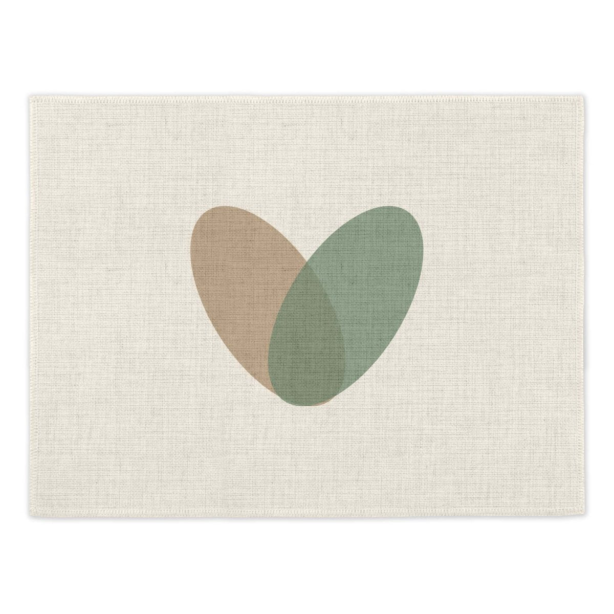 Toco Hearts Placemats (Set of Four) - Mustard and Gray Ltd