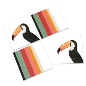 Toco Toucan Ceramic Coasters - Mustard and Gray Ltd