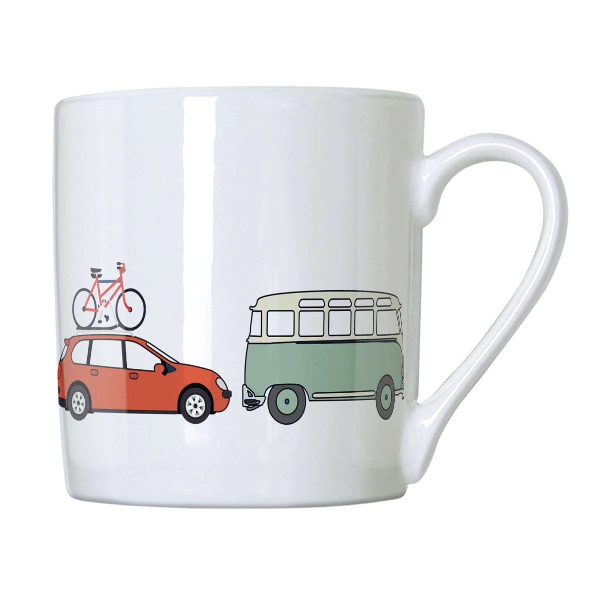 Weekend Wheels "Adventure Home" Mug - Mustard and Gray Ltd