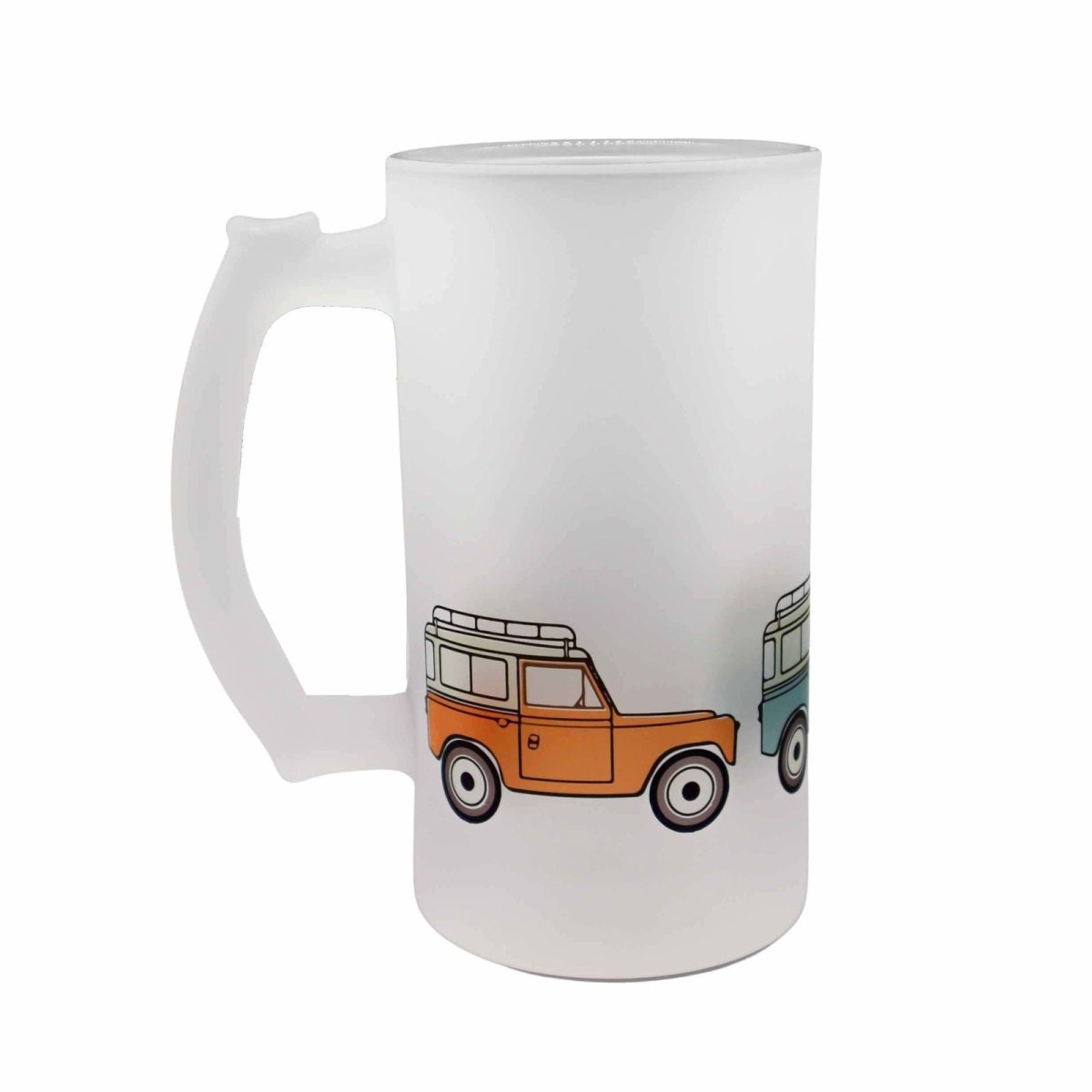 Weekend Wheels Offroad Frosted Beer Stein - Mustard and Gray Ltd