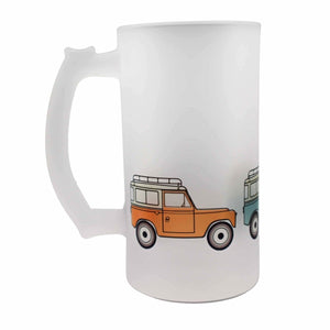 Weekend Wheels Offroad Frosted Beer Stein - Mustard and Gray Ltd