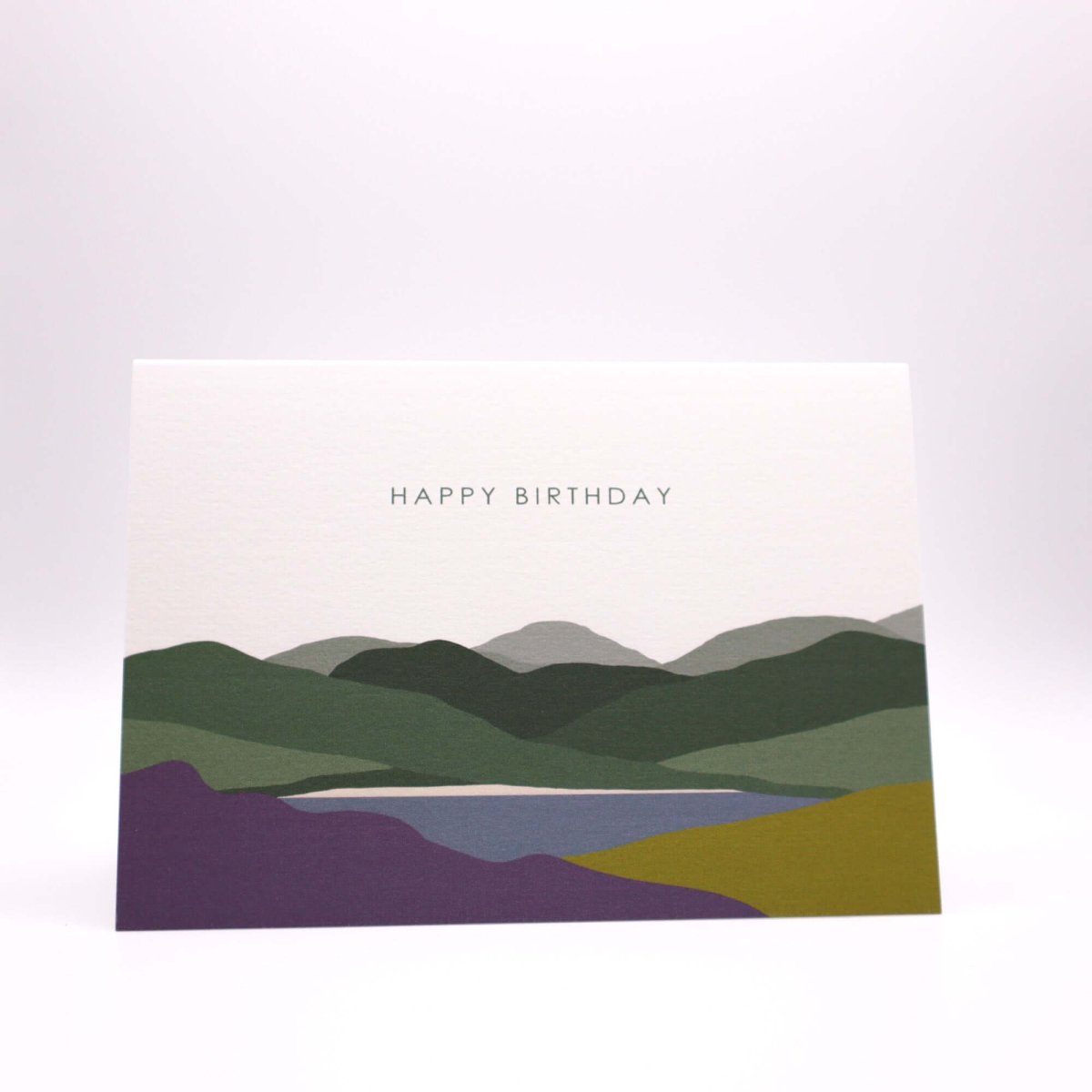 Welsh Hills "Heather and Gorse" Birthday Card - Mustard and Gray Ltd