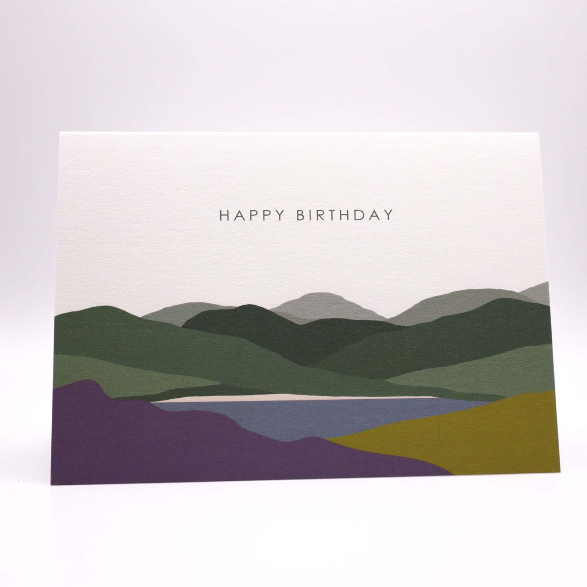 Welsh Hills "Heather and Gorse" Birthday Card - Mustard and Gray Ltd