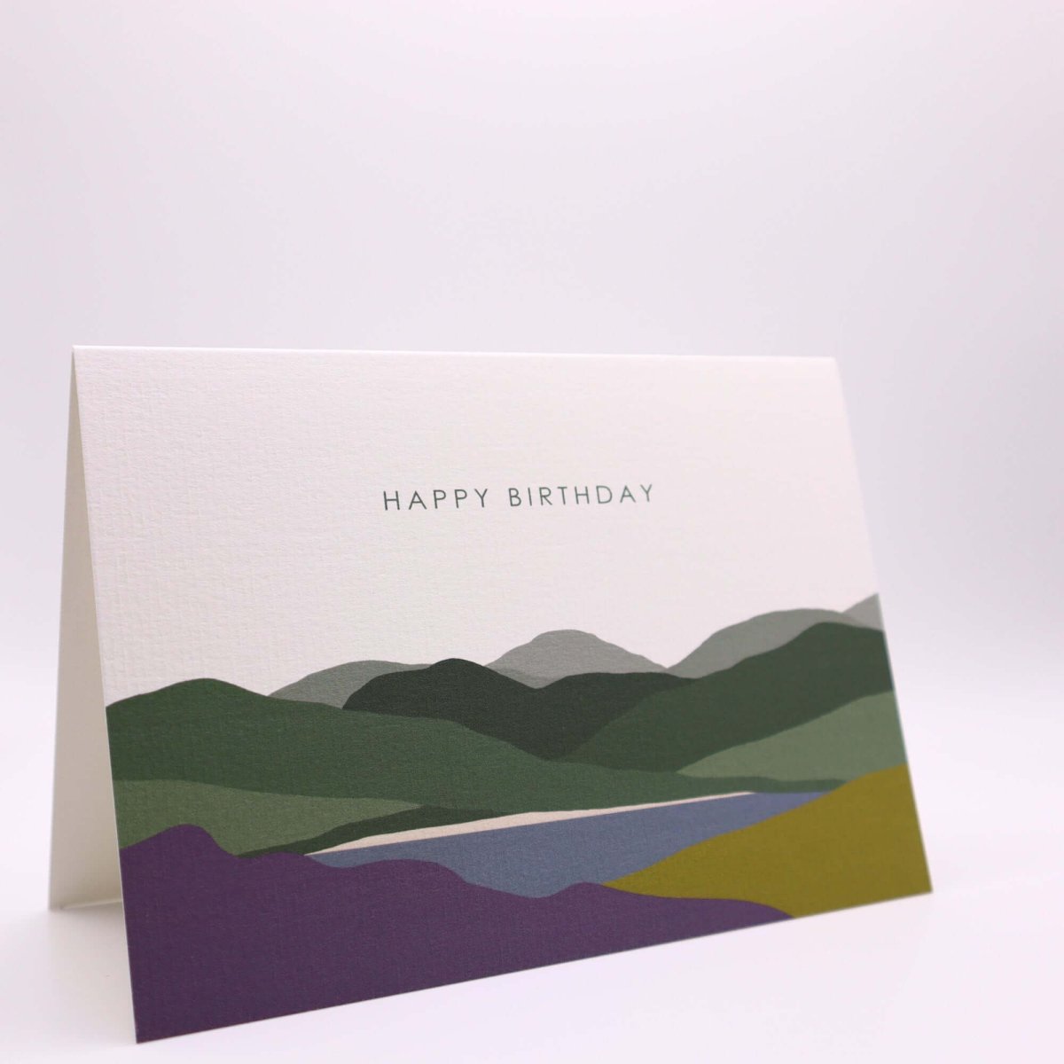 Welsh Hills "Heather and Gorse" Birthday Card - Mustard and Gray Ltd