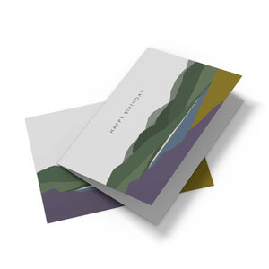 Welsh Hills "Heather and Gorse" Birthday Card - Mustard and Gray Ltd