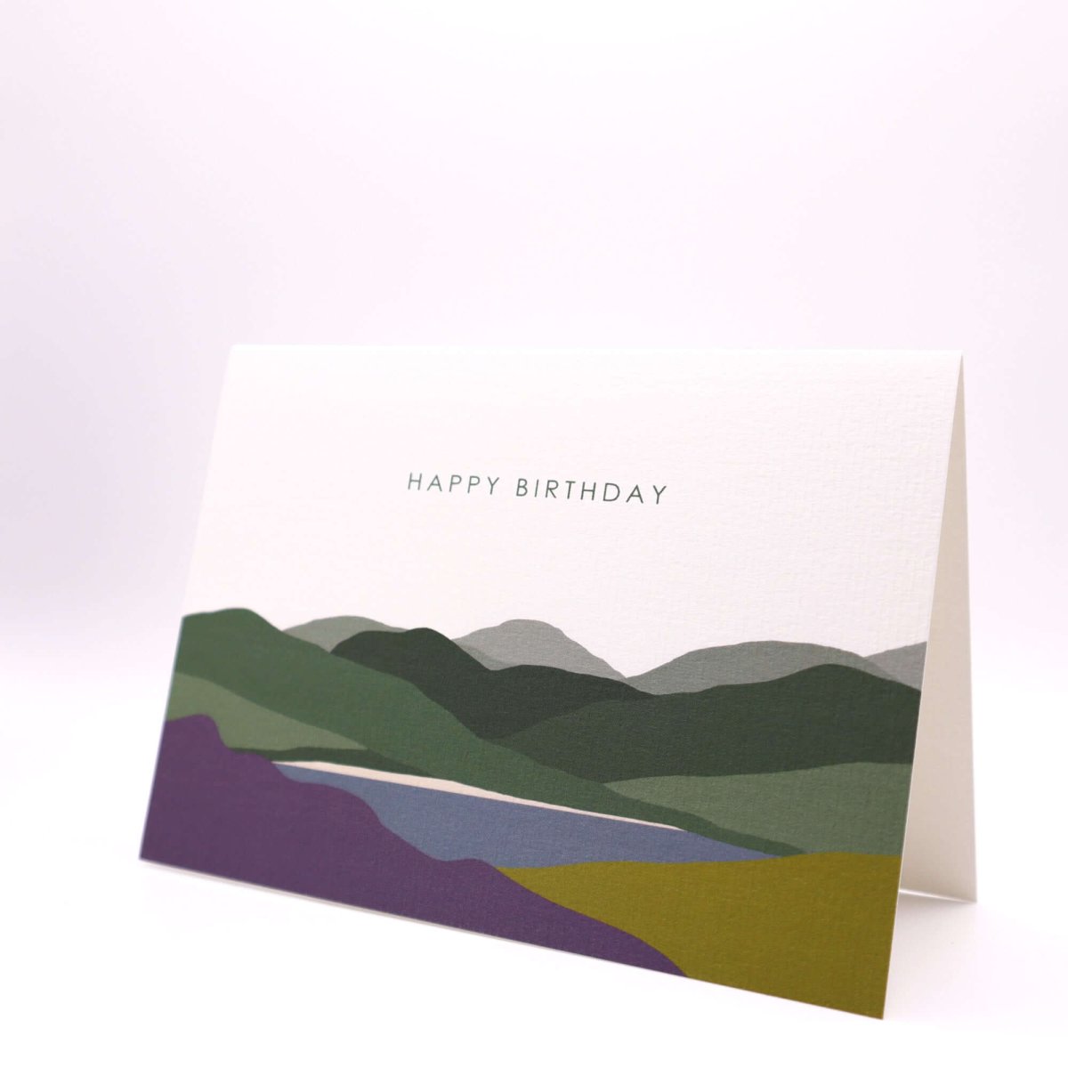 Welsh Hills "Heather and Gorse" Birthday Card - Mustard and Gray Ltd