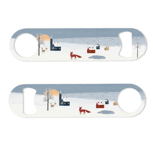 Winter Fox Bottle Opener - Day - Mustard and Gray Ltd