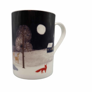 Winter Fox Night Mug - Mustard and Gray Ltd