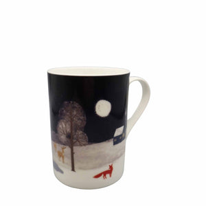 Winter Fox Night Mug - Mustard and Gray Ltd