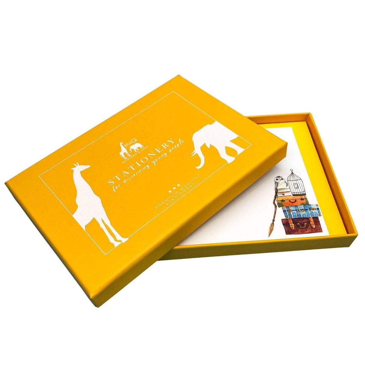 Wizarding World Notecard Set - Mustard and Gray Ltd