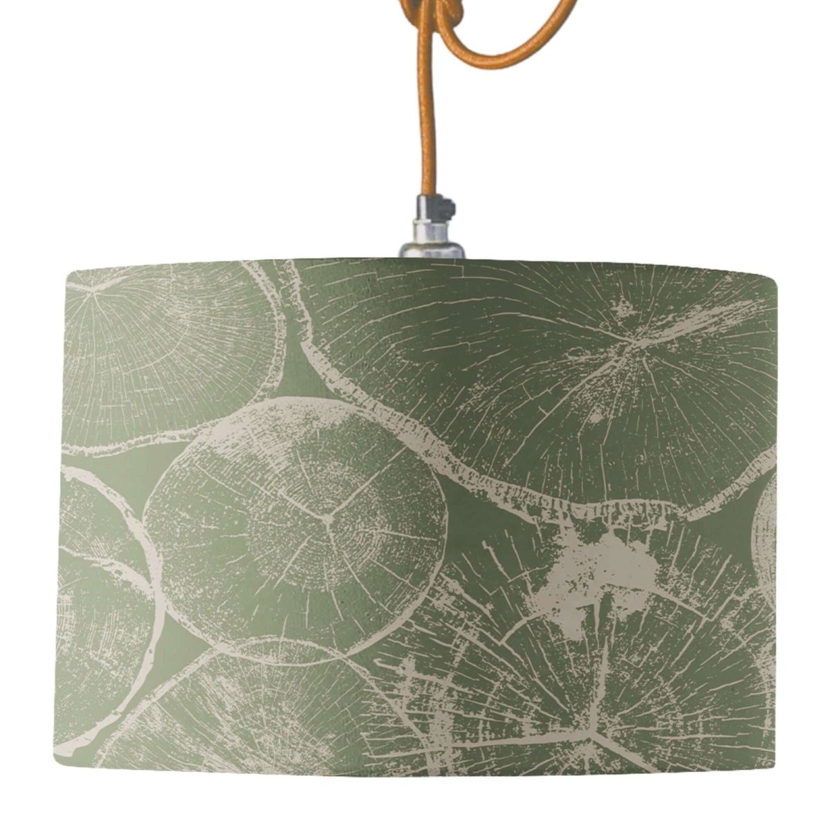 Wood Stack Lamp Shade - Mustard and Gray Ltd