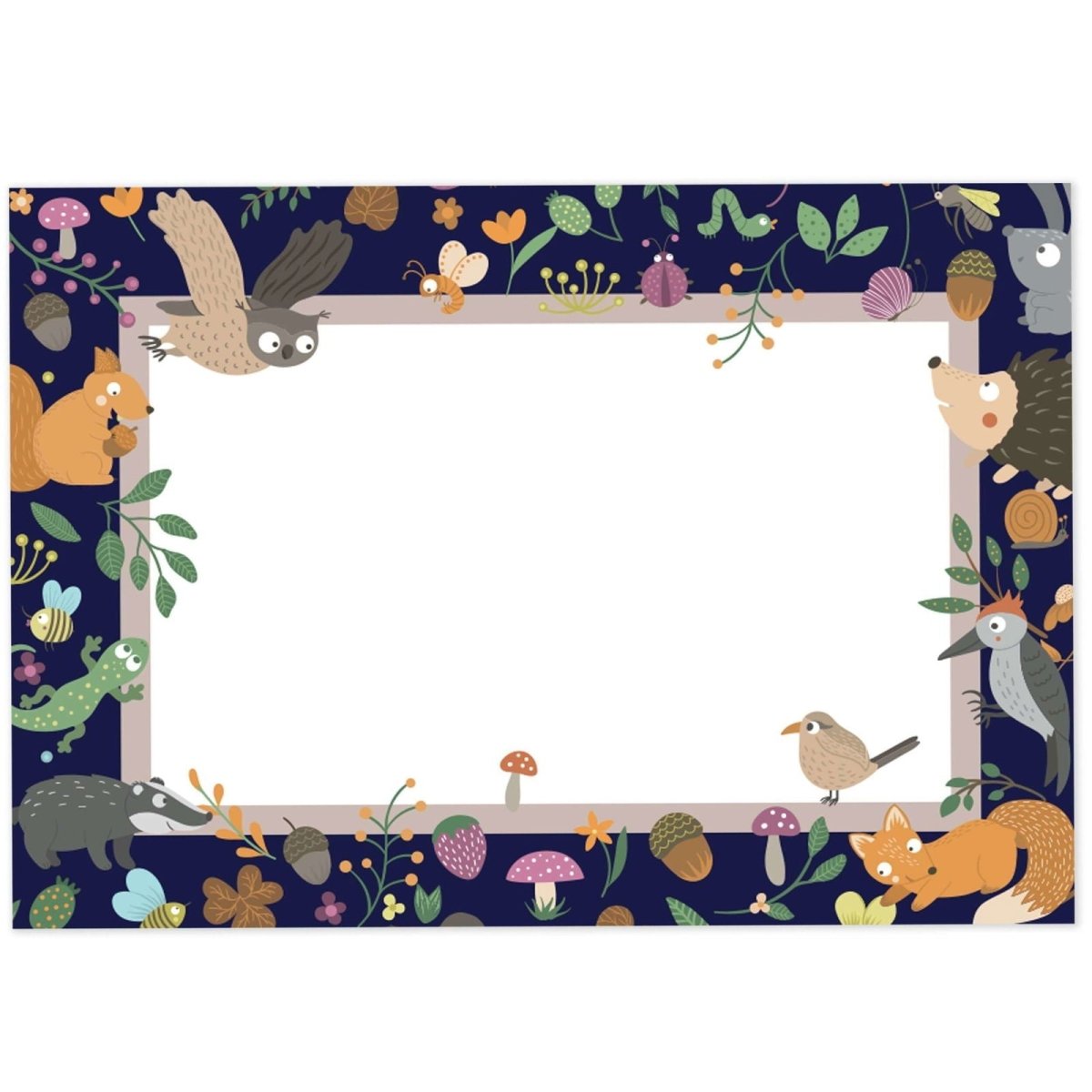 Woodland Wonderland Notecard Set - Mustard and Gray Ltd